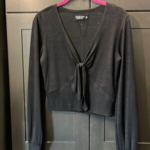 Abercrombie & Fitch Black Soft & Cozy Cardigan XS Ribbed on bottom & Sleeves